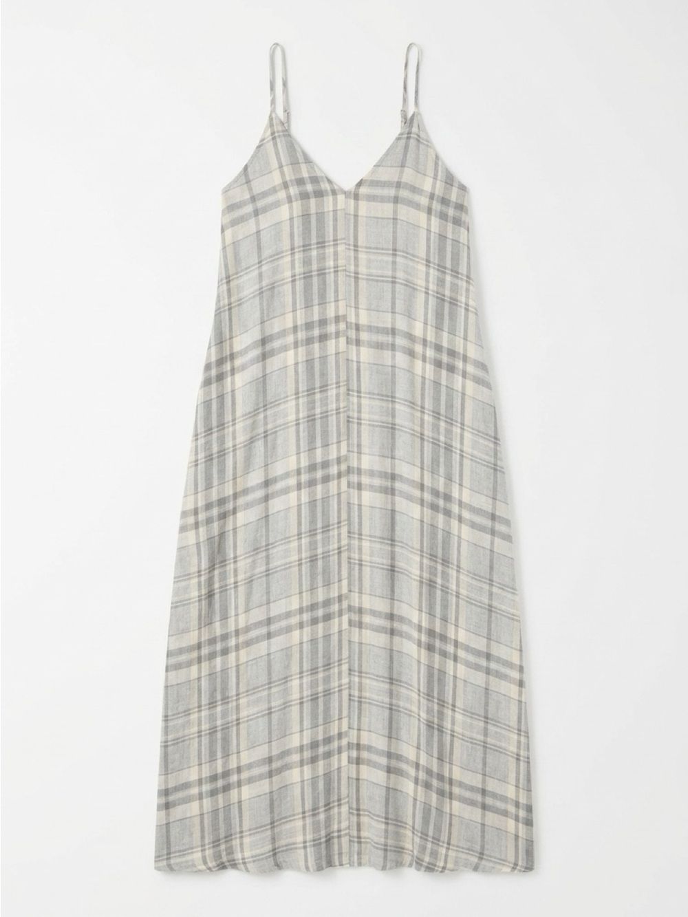lovestitch Gray Plaid Spaghetti-Strap Maxi Dress - Picture 5 of 6